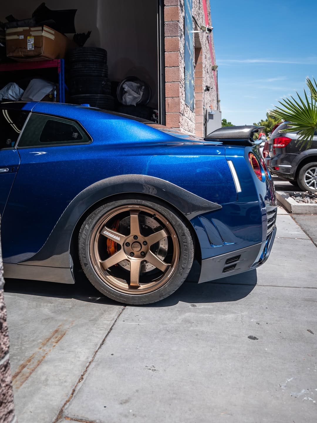 Nissan GT-R on bronze wheels at AT Customs